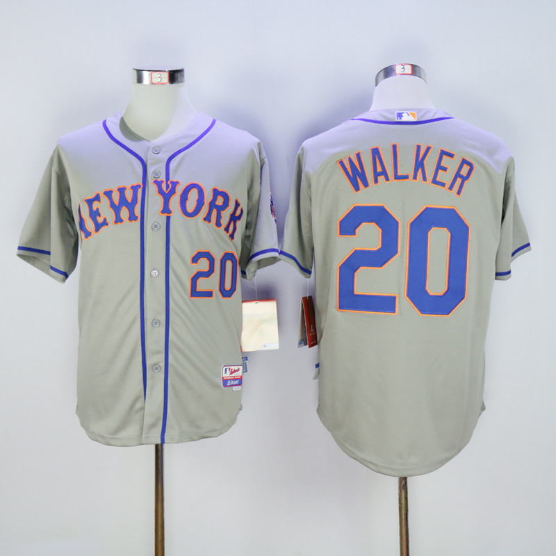 Men New York Mets #20 Walker Grey MLB Jerseys